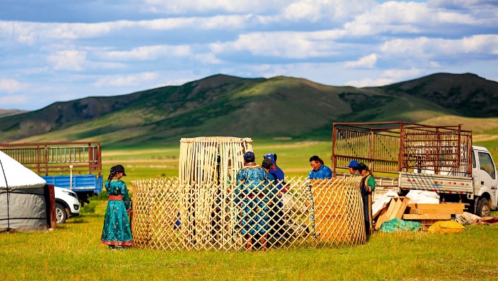 内蒙古 阿鲁科尔沁草原上的人们